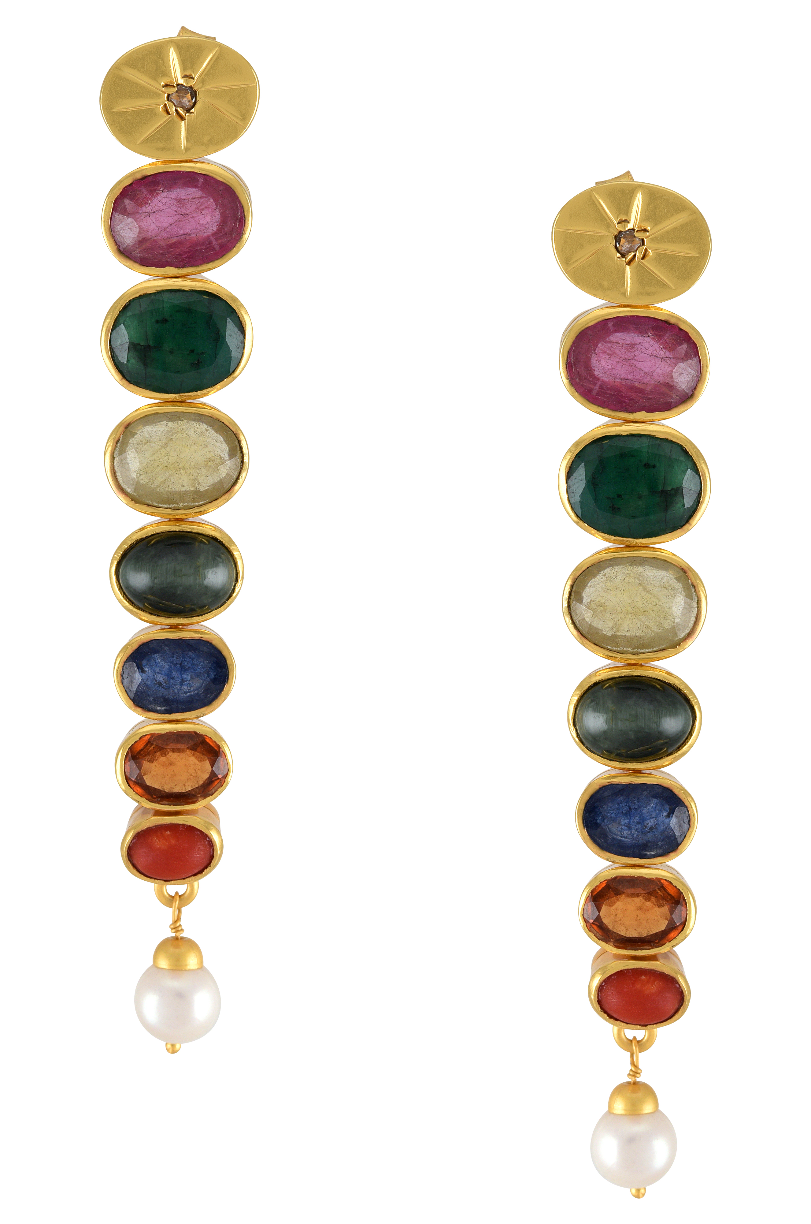 Order Classic Navaratna Earrings Online From Sri Selvalakshmi  JewellersNamakkal