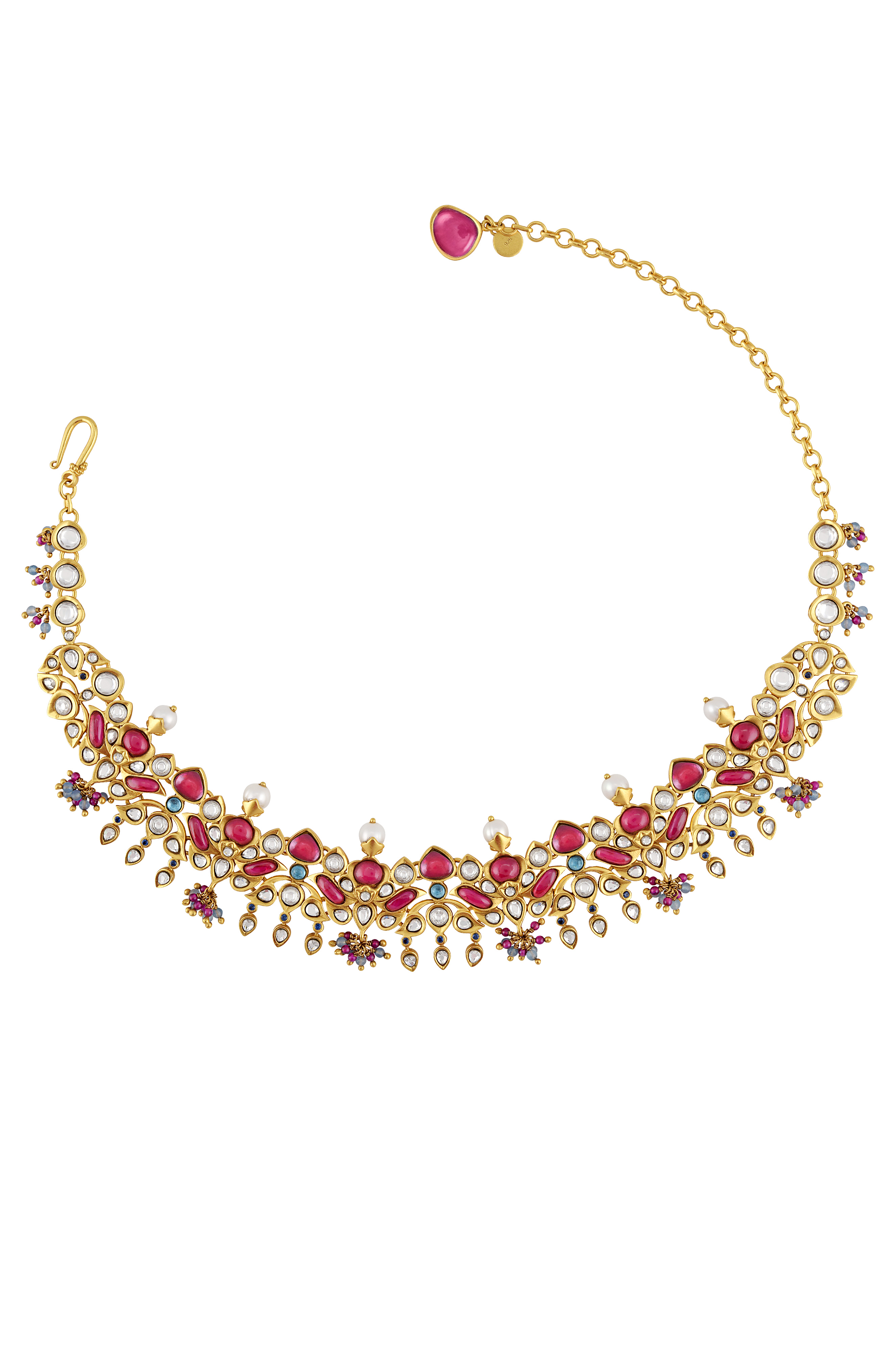 Silver Gold Plated Lotus Choker