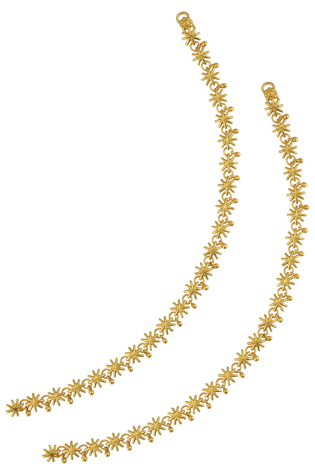 gold plated silver anklets