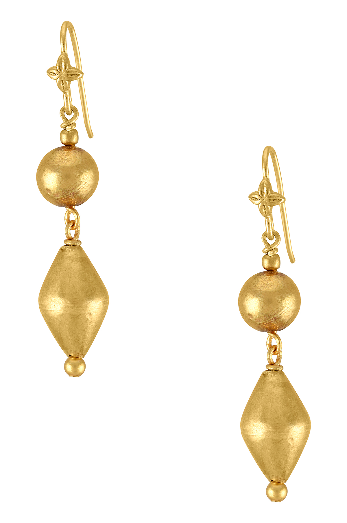 Silver Gold Plated Round Dholki Bead 