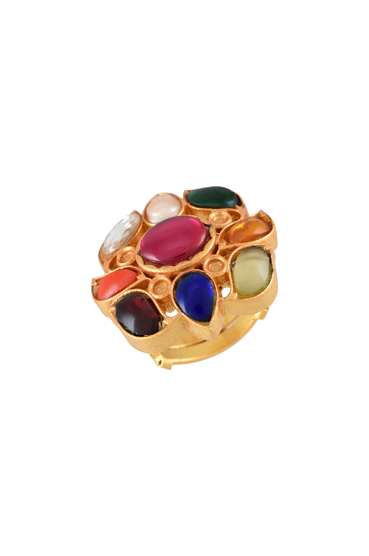 Excellent Handmade Natural Navratna Ring - Gleam Jewels