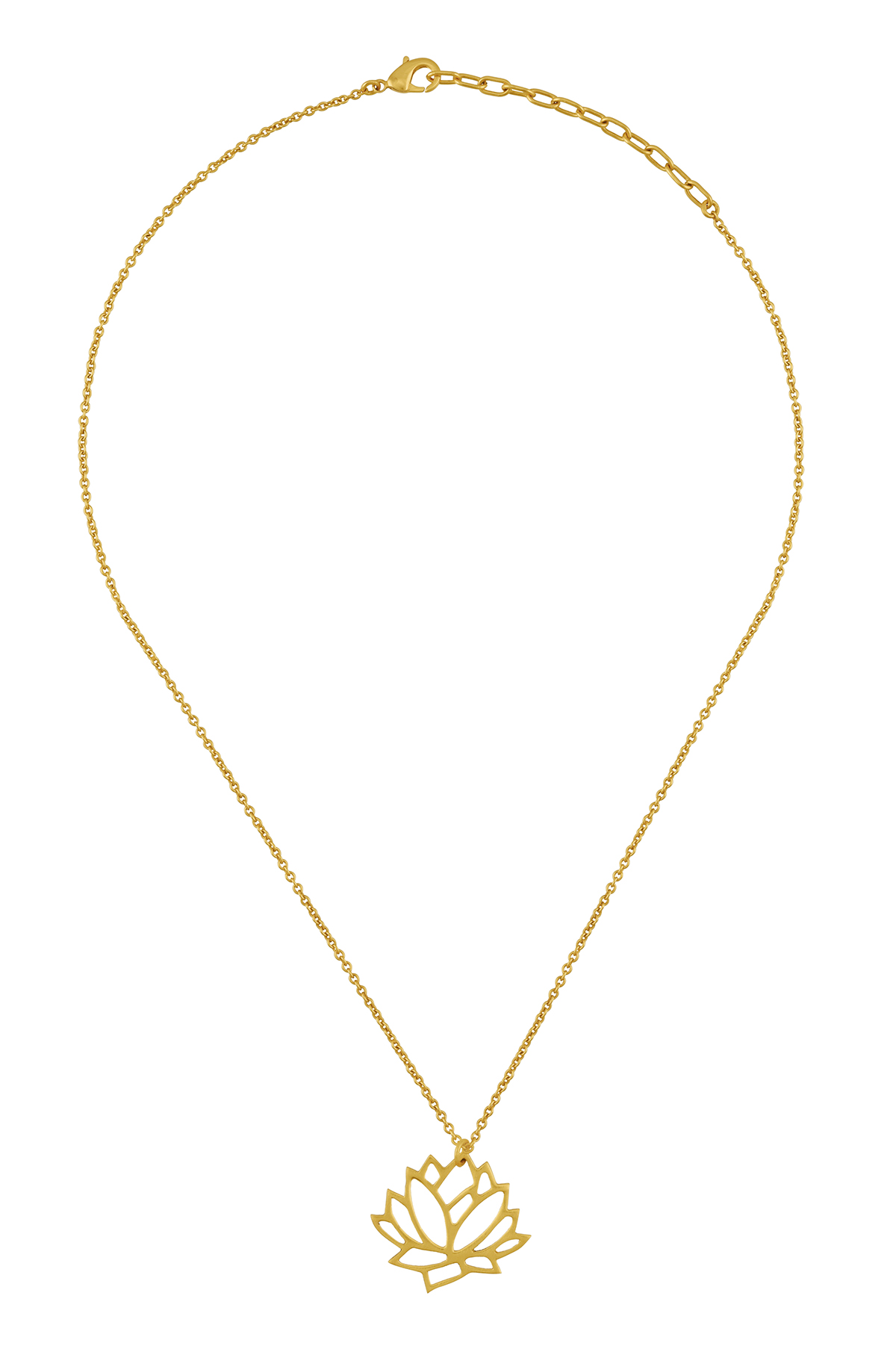 Teratai (Lotus) Necklace (Gold-Plated) – The Jewelry Project India