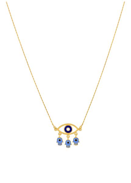 1pc Glamorous Zinc Alloy Rhinestone Evil Eye Pendant Necklace For Women For  Party | SHEIN ASIA