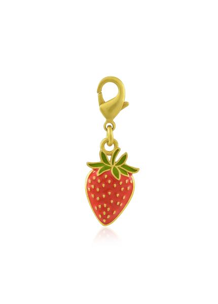 Gold Plated strawberry Charm