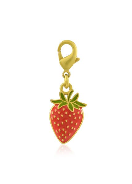 Gold Plated strawberry Charm