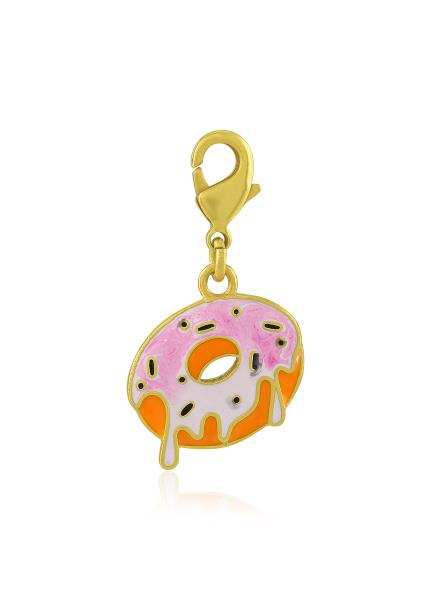 Gold Plated Donut Charm