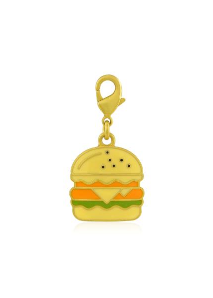 Gold Plated burger boo Charm