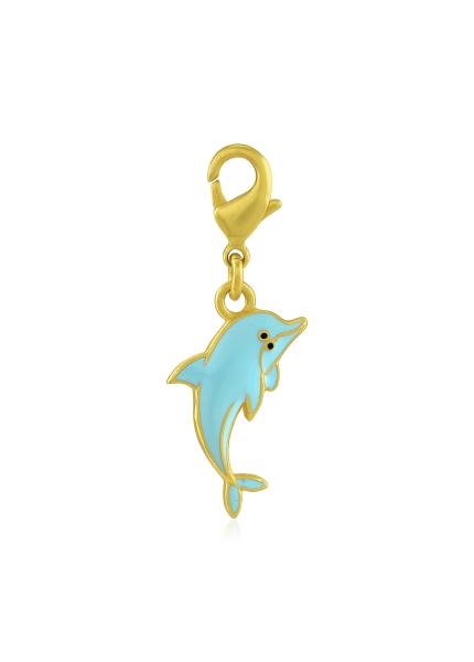 Gold Plated Dolphin Glow Charm