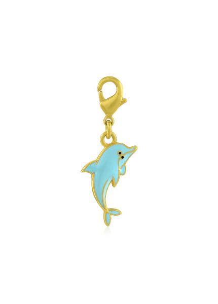 Gold Plated Dolphin Glow Charm